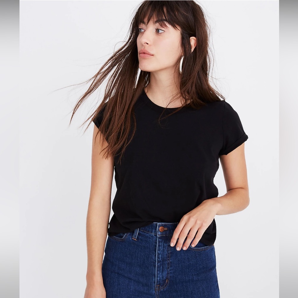 Madewell Northside Vintage Tee Black Size Medium NWT